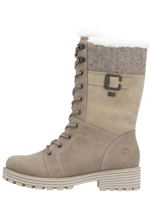 Remonte Stiefelette Veloursleder Camel Warmfutter