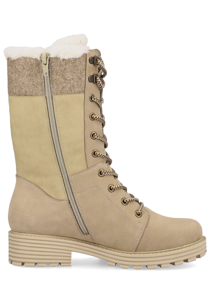 Remonte Stiefelette Veloursleder Crema Warmfutter
