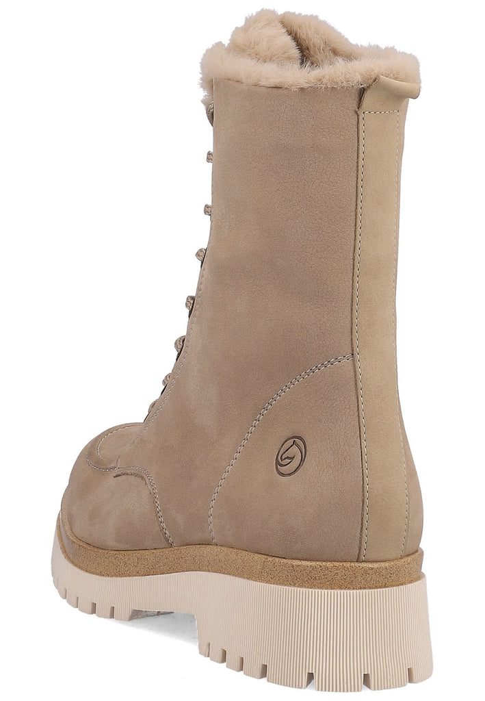 Remonte Stiefelette Veloursleder Crema Warmfutter