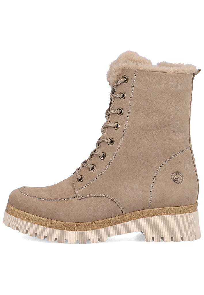 Remonte Stiefelette Veloursleder Crema Warmfutter