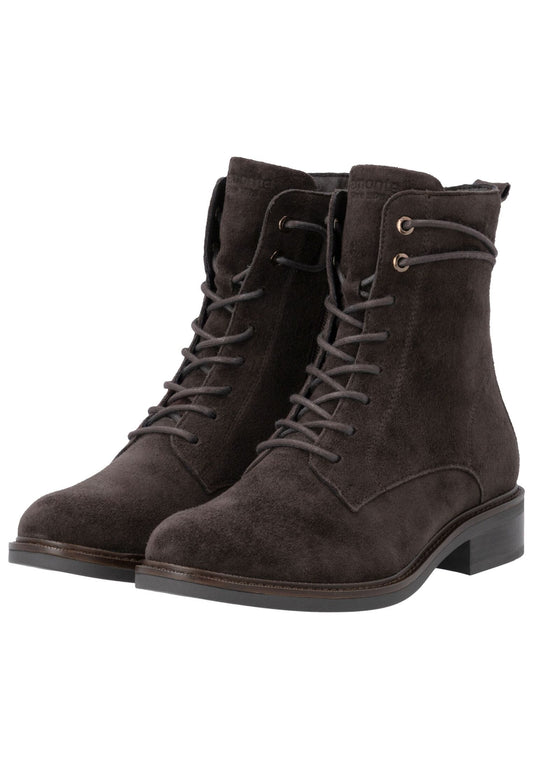 Remonte Stiefelette Veloursleder Dunkelbraun