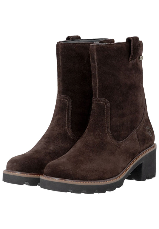Remonte Stiefelette Veloursleder Dunkelbraun