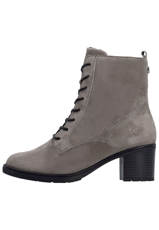 Remonte Stiefelette Veloursleder Grau