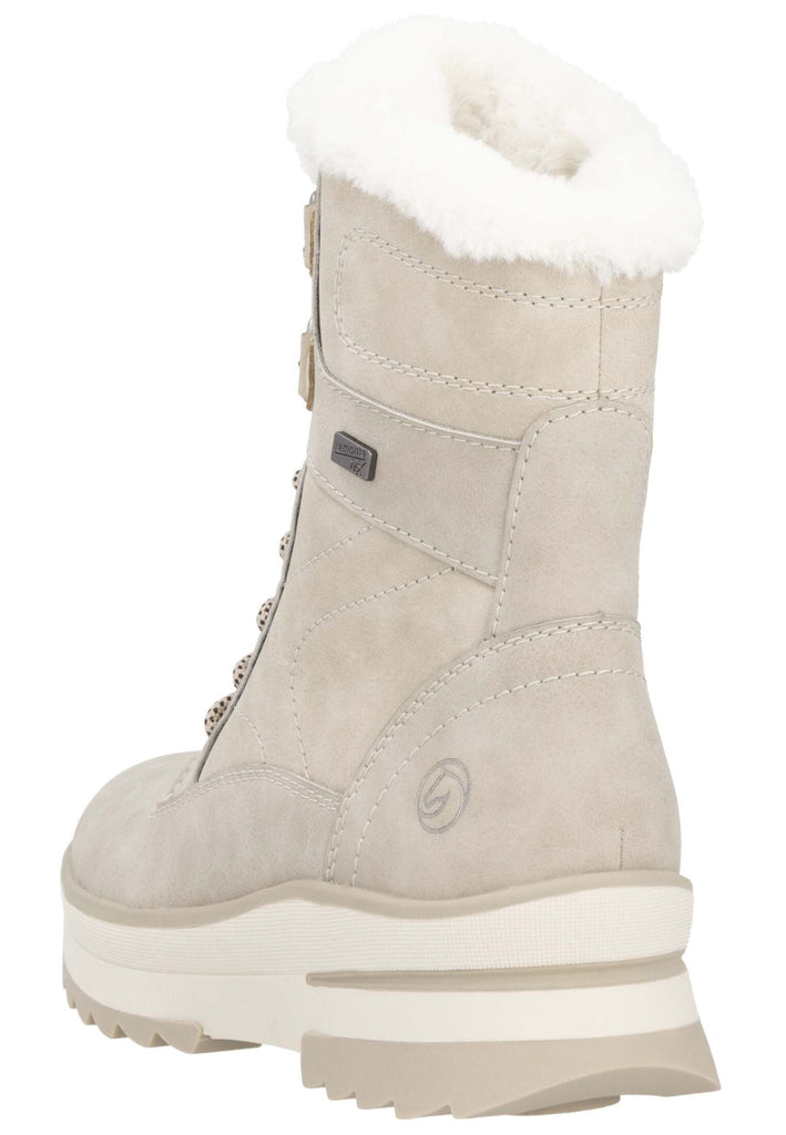 Remonte Stiefelette Veloursleder Hellgrau Warmfutter