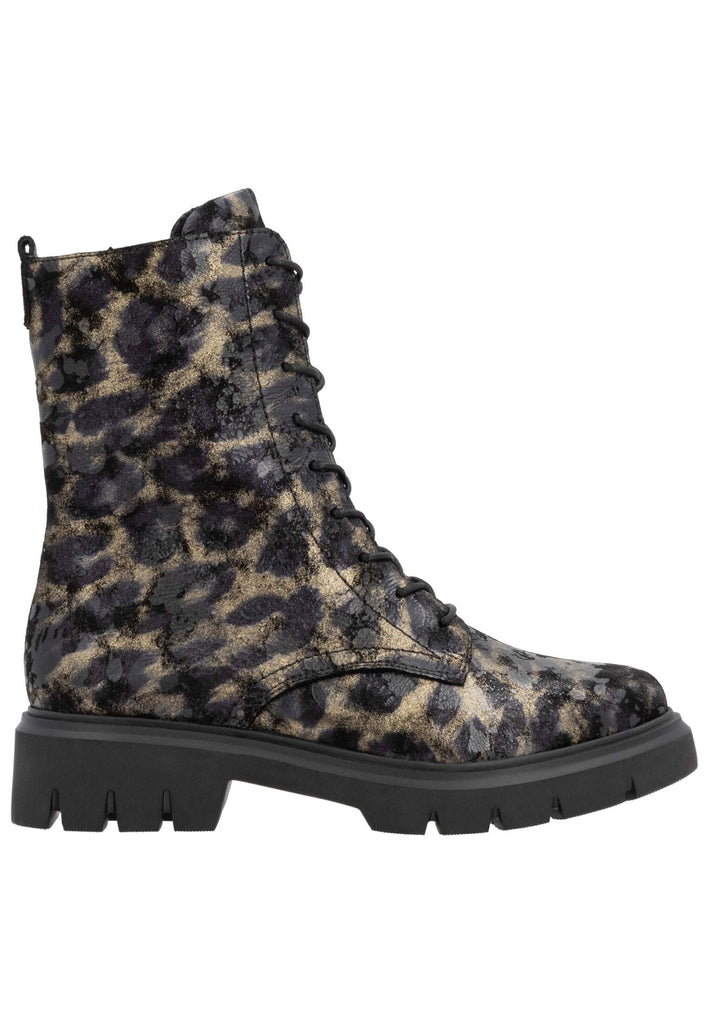 Remonte Stiefelette Veloursleder Leopard Warmfutter