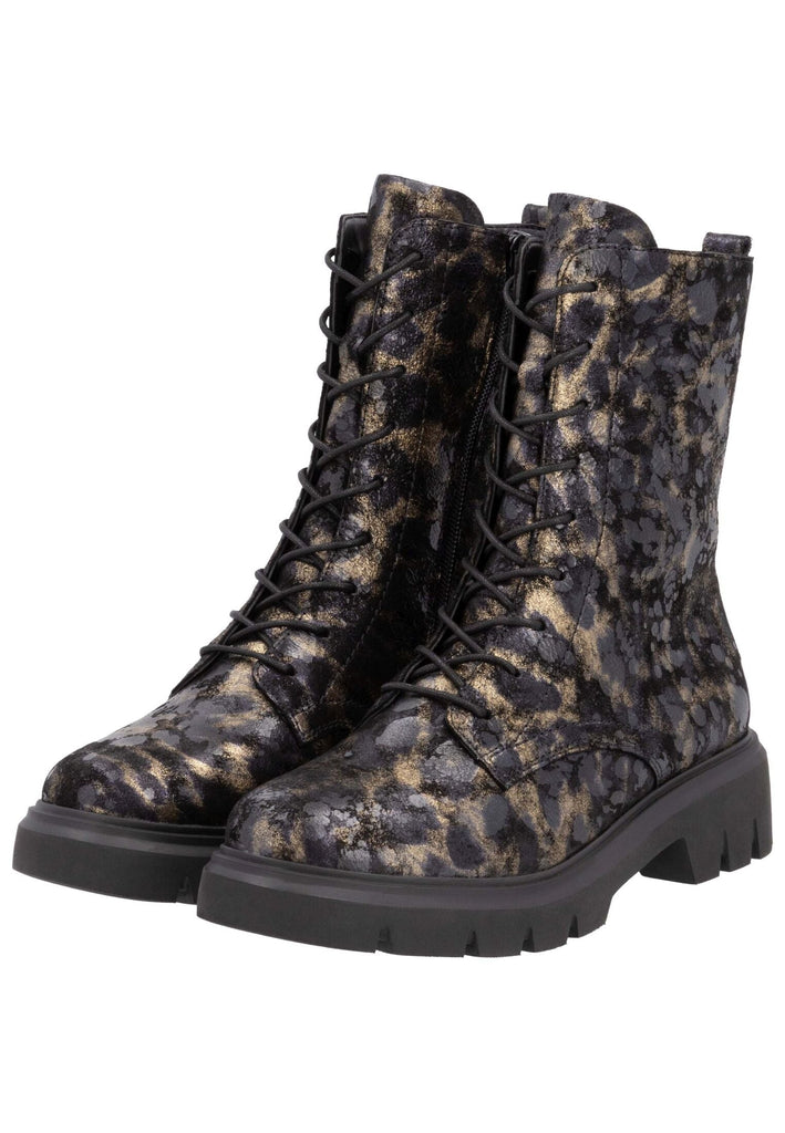 Remonte Stiefelette Veloursleder Leopard Warmfutter