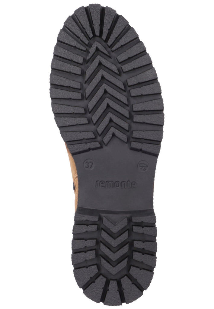 Remonte Stiefelette Veloursleder Nussbraun