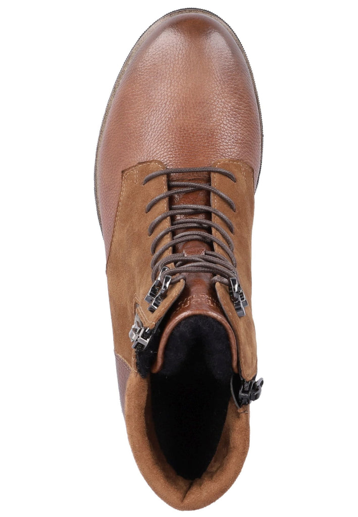 Remonte Stiefelette Veloursleder Nussbraun