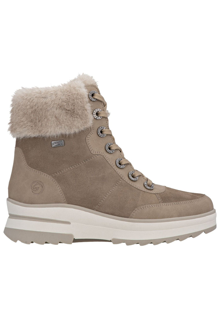 Remonte Stiefelette Veloursleder/Textil Camel Warmfutter
