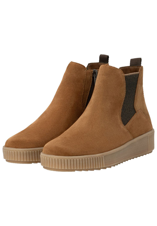 Remonte Stiefelette Veloursleder/Textil Hellbraun