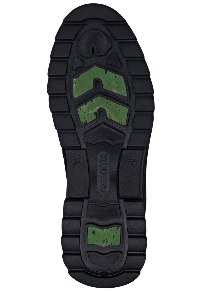 Remonte Stiefelette Veloursleder/Textil Schwarz/Schwarz Warmfutter