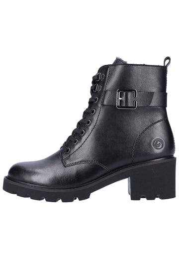Stiefeletten Remonte Stiefelette Glattleder Schwarz Warmfutter