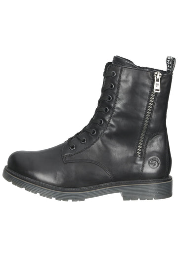 Stiefeletten Remonte Stiefelette Glattleder Schwarz Warmfutter