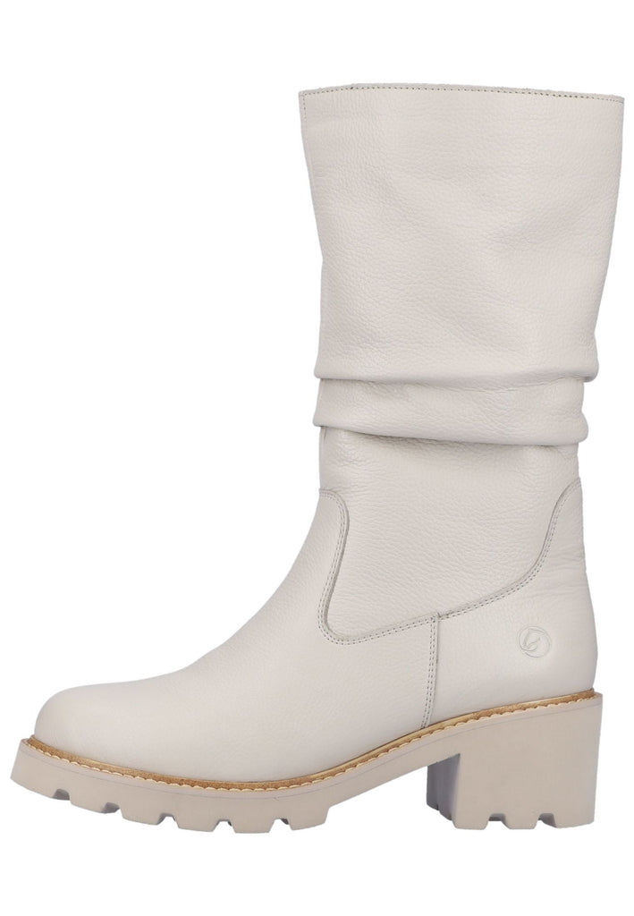 Stiefeletten Remonte Stiefelette Glattleder Weiß Warmfutter