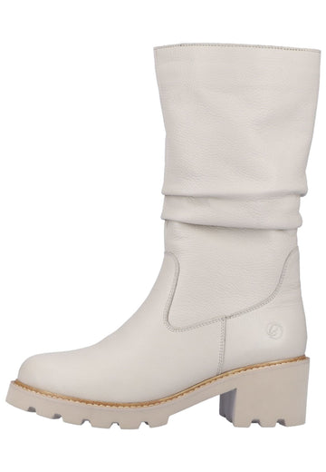 Stiefeletten Remonte Stiefelette Glattleder Weiß Warmfutter