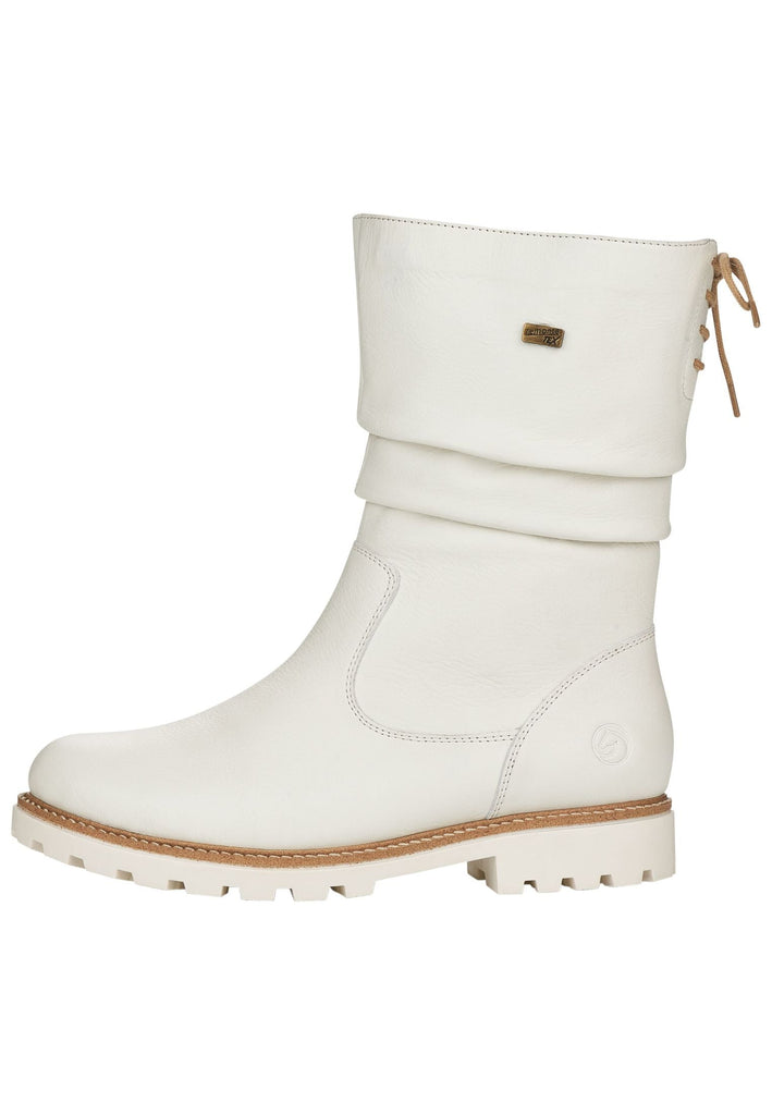 Stiefeletten Remonte Stiefelette Glattleder Weiß Warmfutter