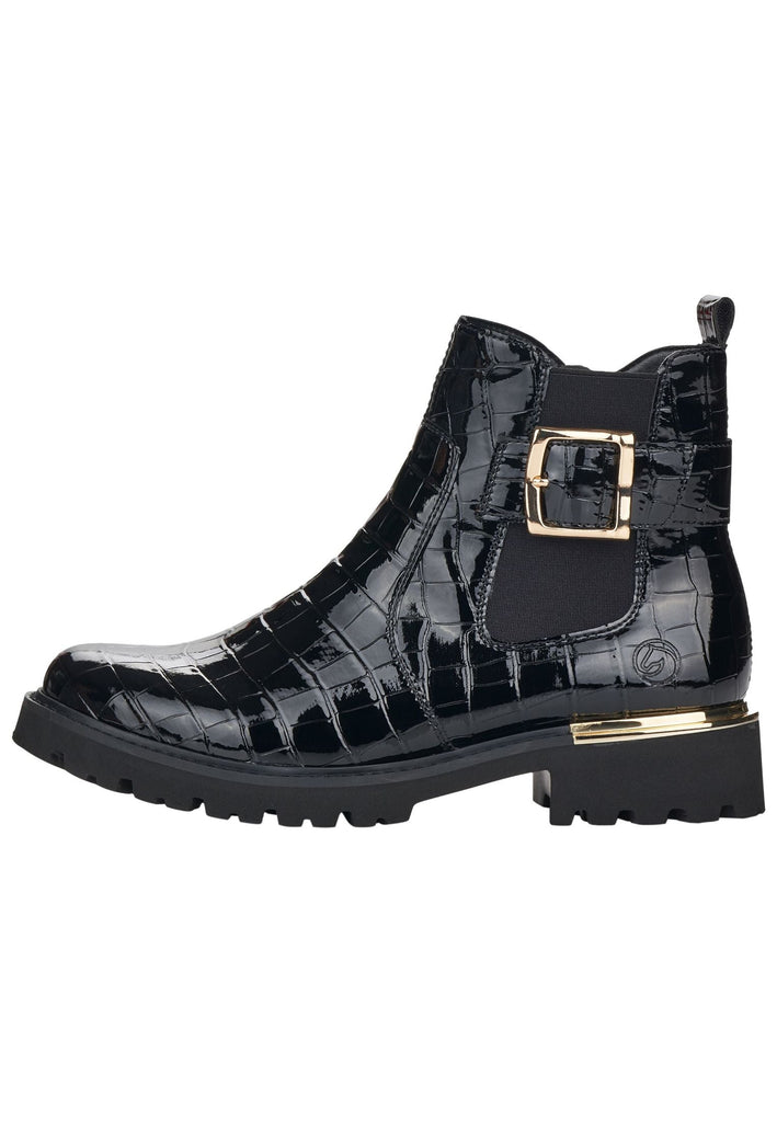Stiefeletten Remonte Stiefelette Lederimitat Schwarz