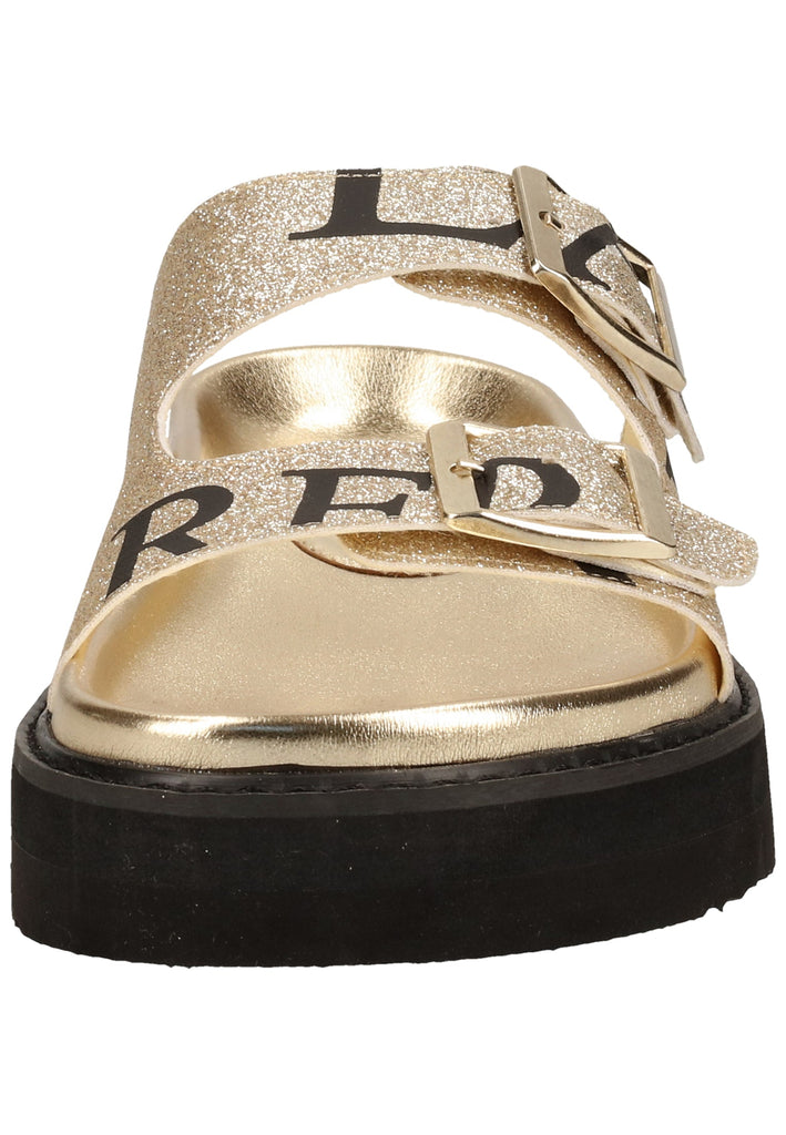 Replay Pantoletten Lederimitat Platin