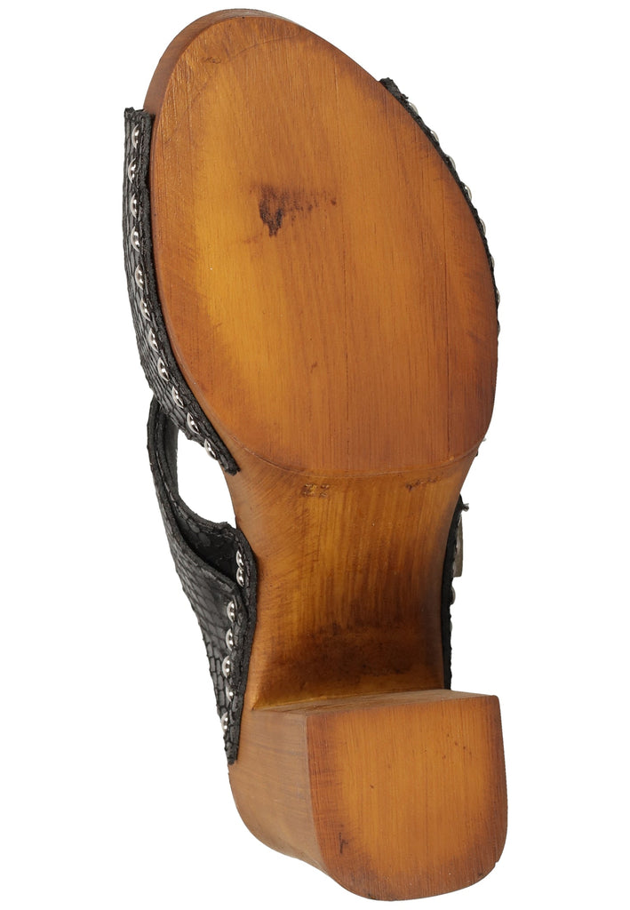 Replay Pantoletten Lederimitat Schwarz