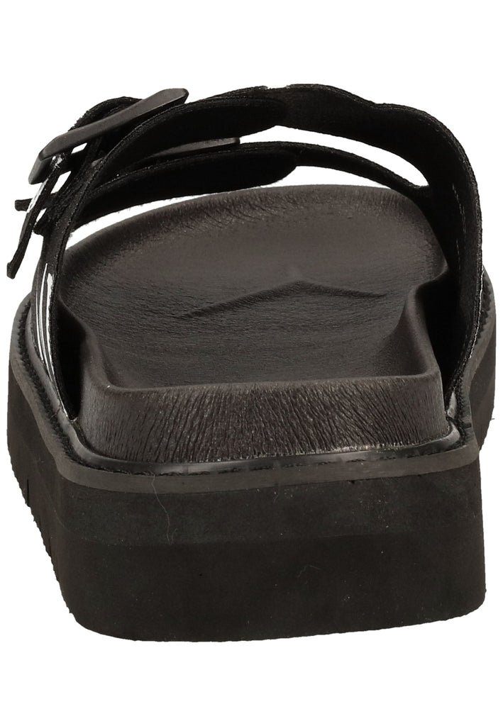 Replay Pantoletten Lederimitat Schwarz