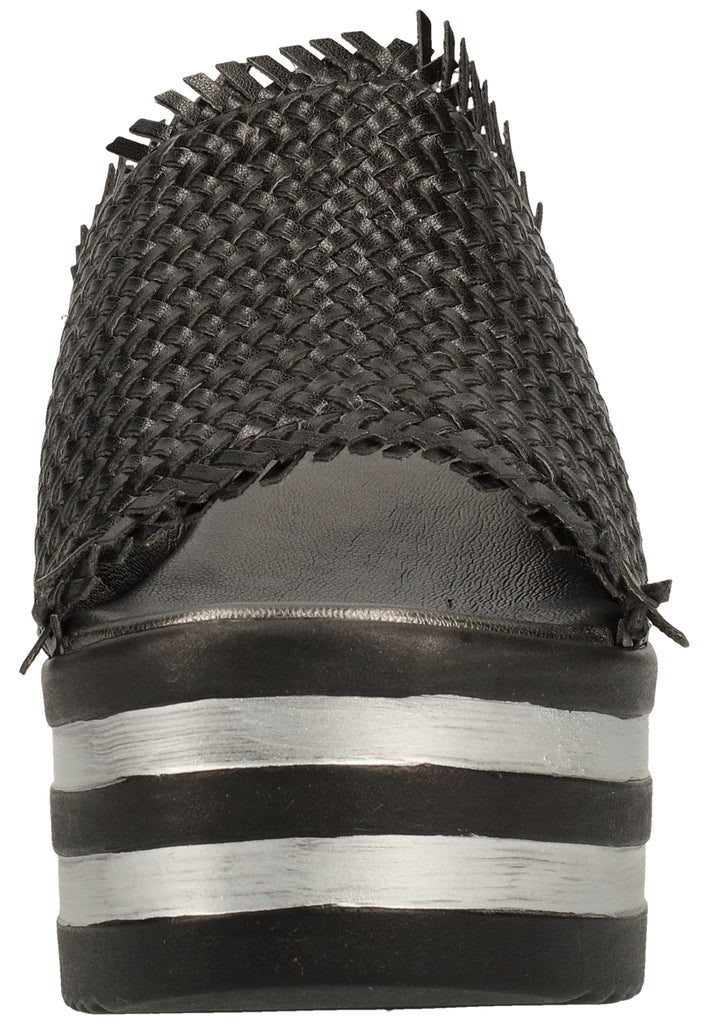 Replay Pantoletten Lederimitat/Textil Schwarz