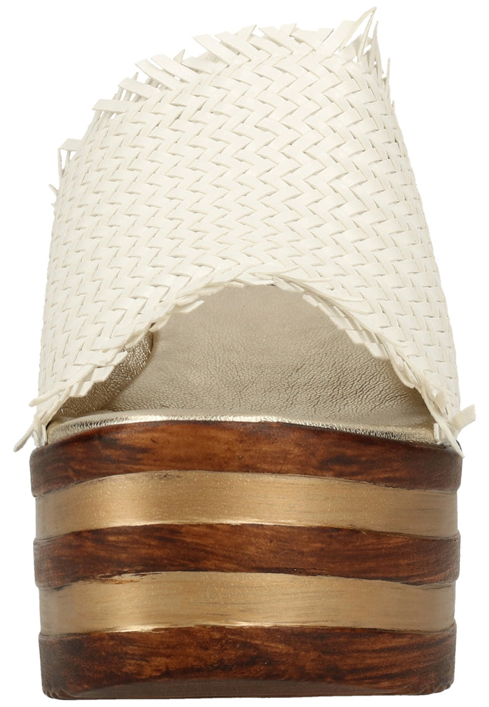 Replay Pantoletten Lederimitat/Textil Weiß