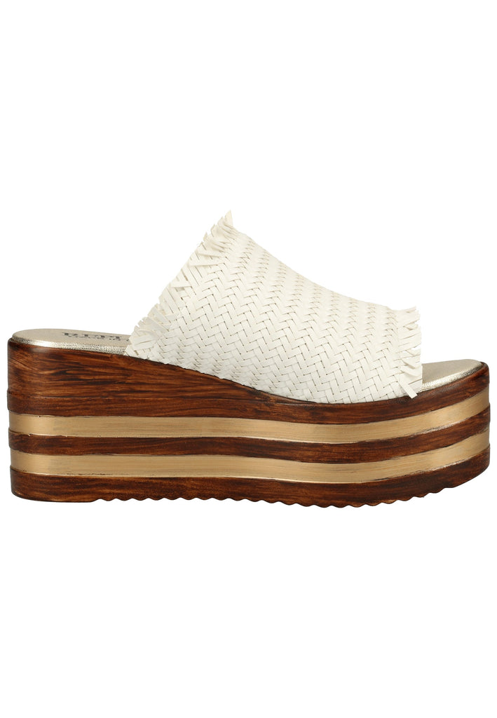 Replay Pantoletten Lederimitat/Textil Weiß