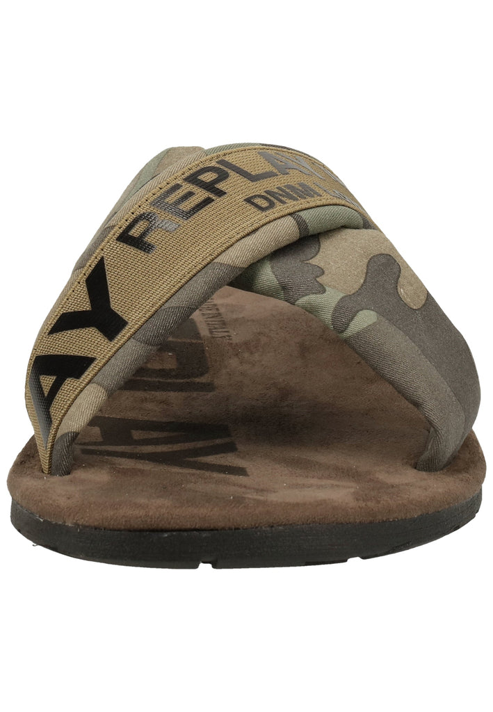 Replay Pantoletten Textil Grün