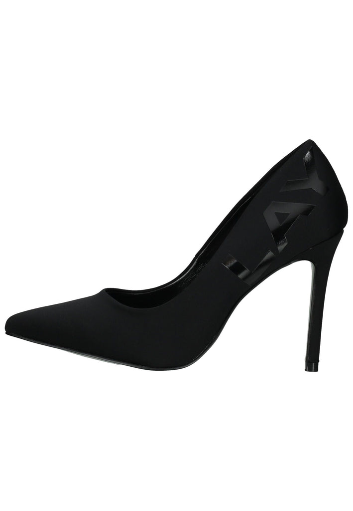 Replay Pumps Lederimitat Schwarz