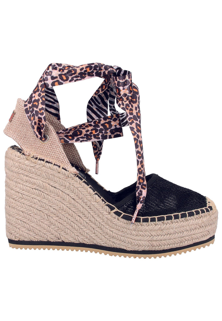 Replay Sandalen Lederimitat Schwarz