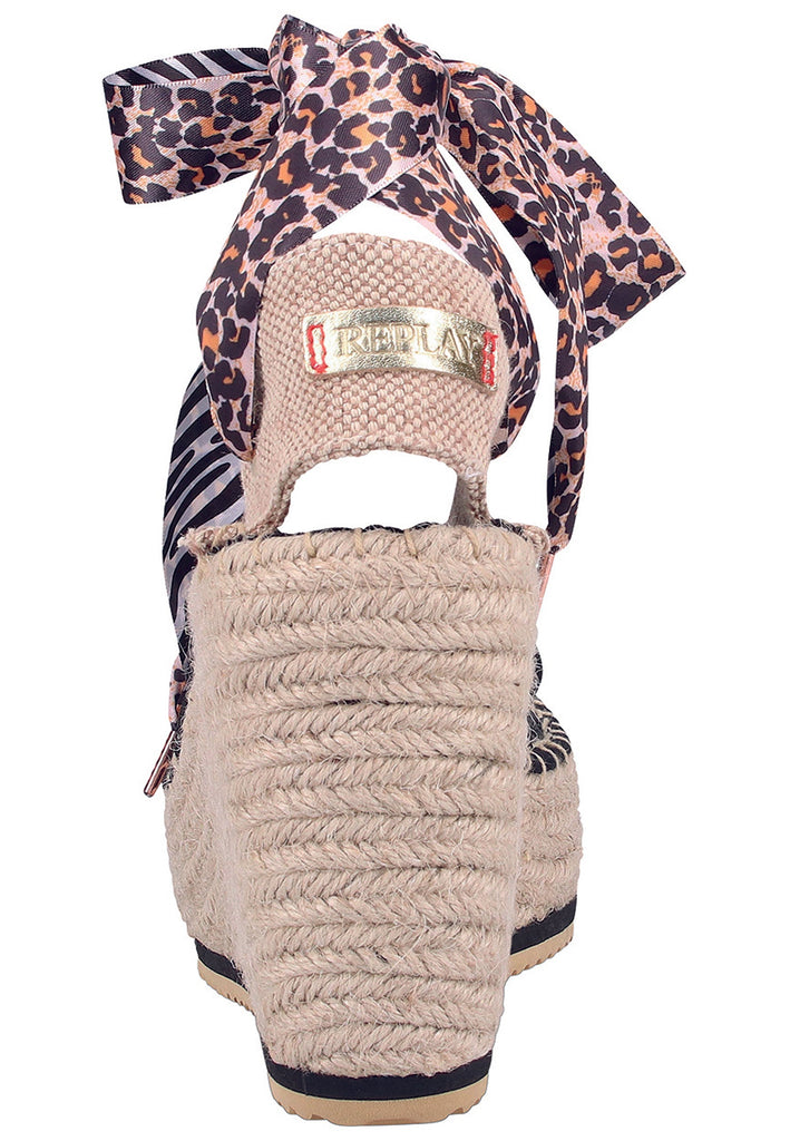 Replay Sandalen Lederimitat Schwarz