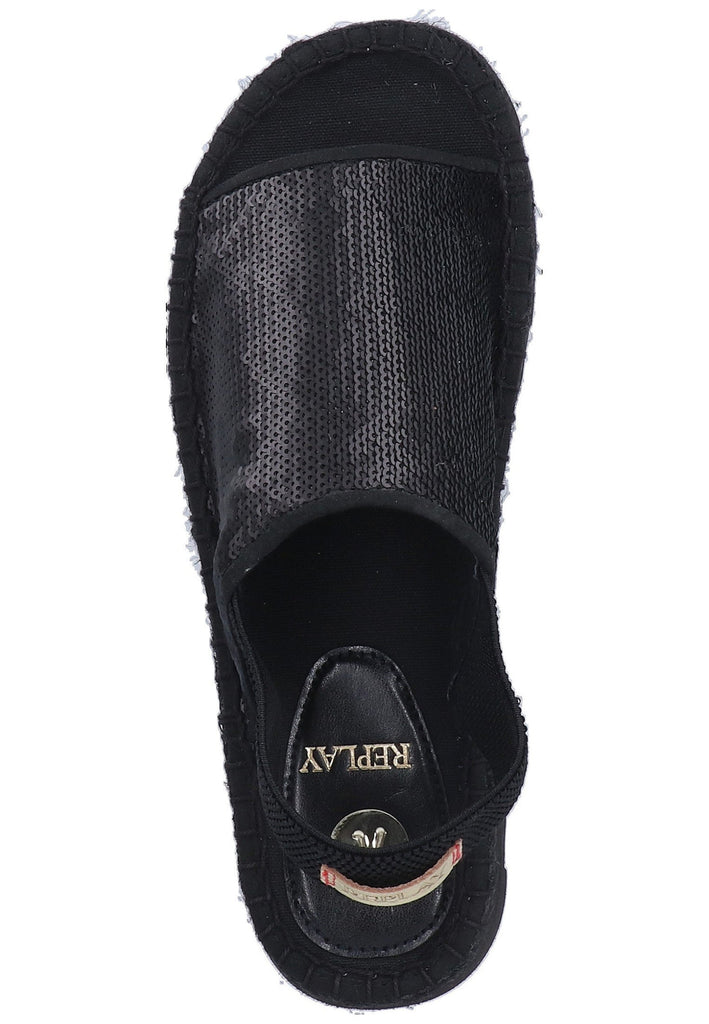 Replay Sandalen Lederimitat Schwarz
