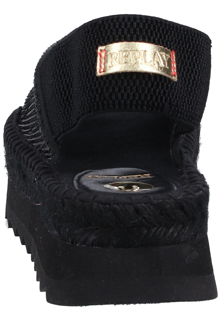 Replay Sandalen Lederimitat Schwarz