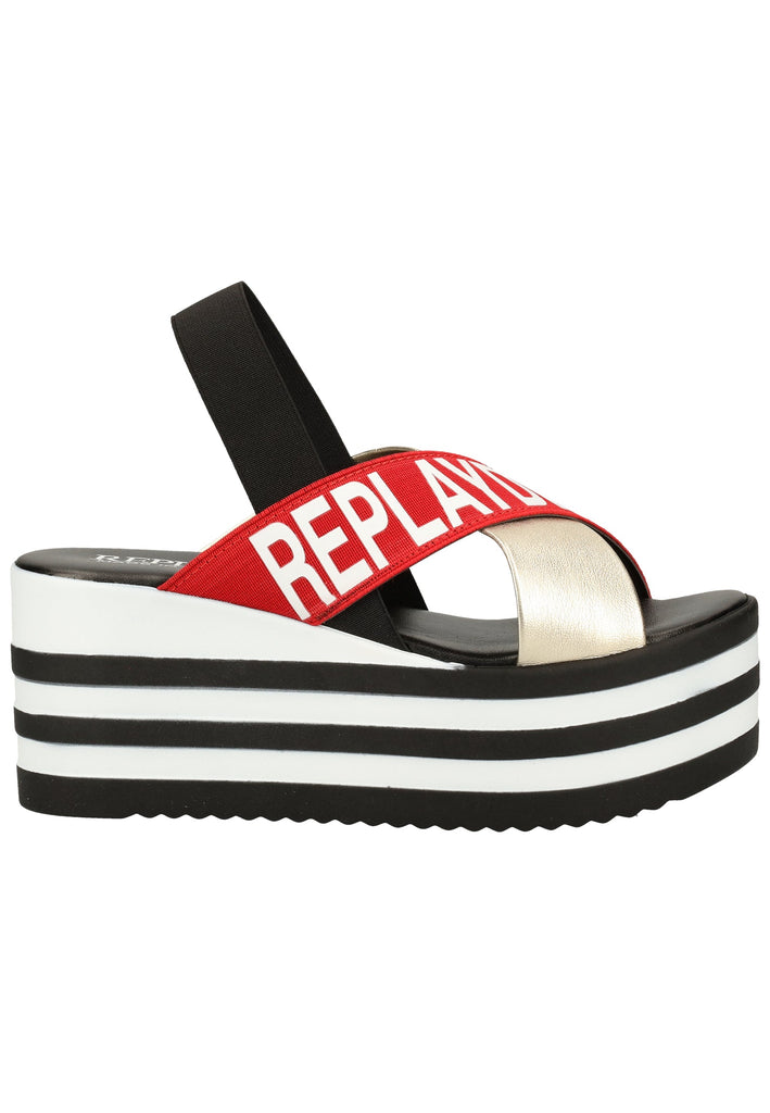 Replay Sandalen Lederimitat/Textil Gold/Rot