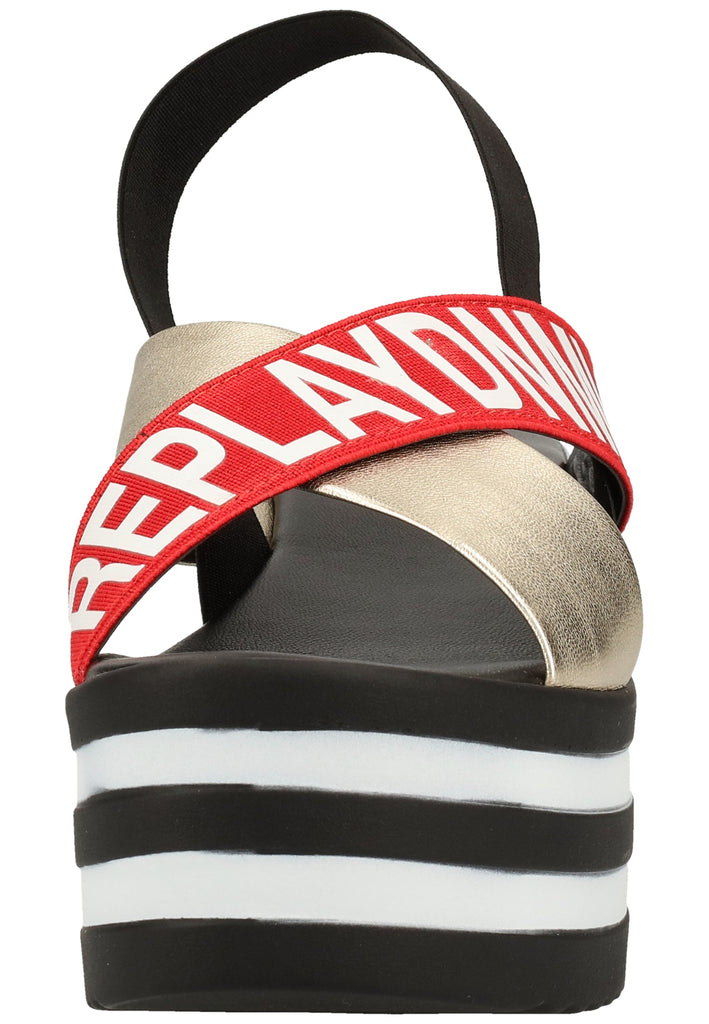 Replay Sandalen Lederimitat/Textil Gold/Rot