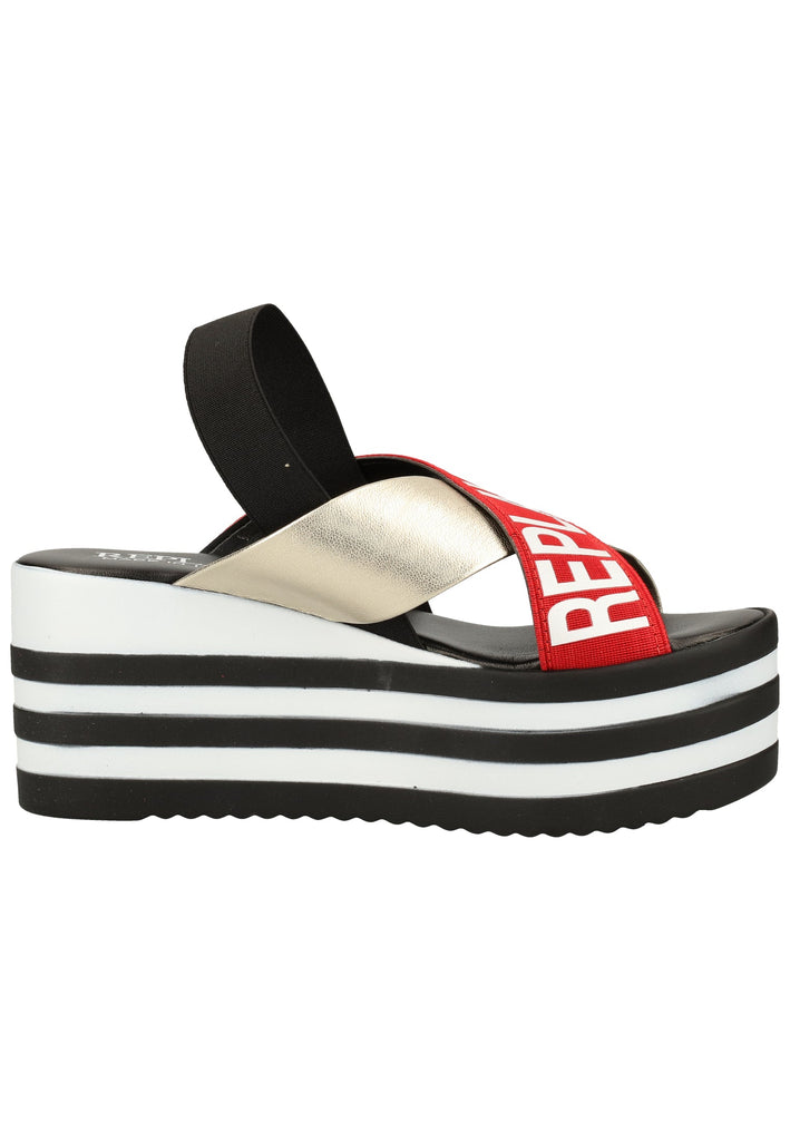 Replay Sandalen Lederimitat/Textil Gold/Rot