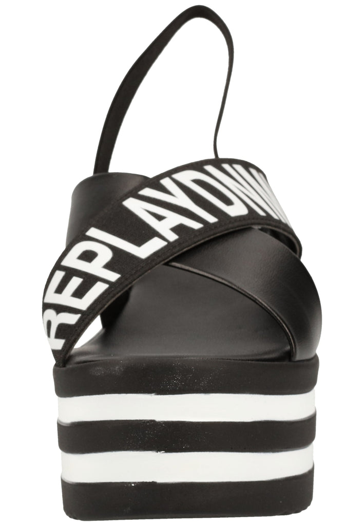 Replay Sandalen Lederimitat/Textil Schwarz
