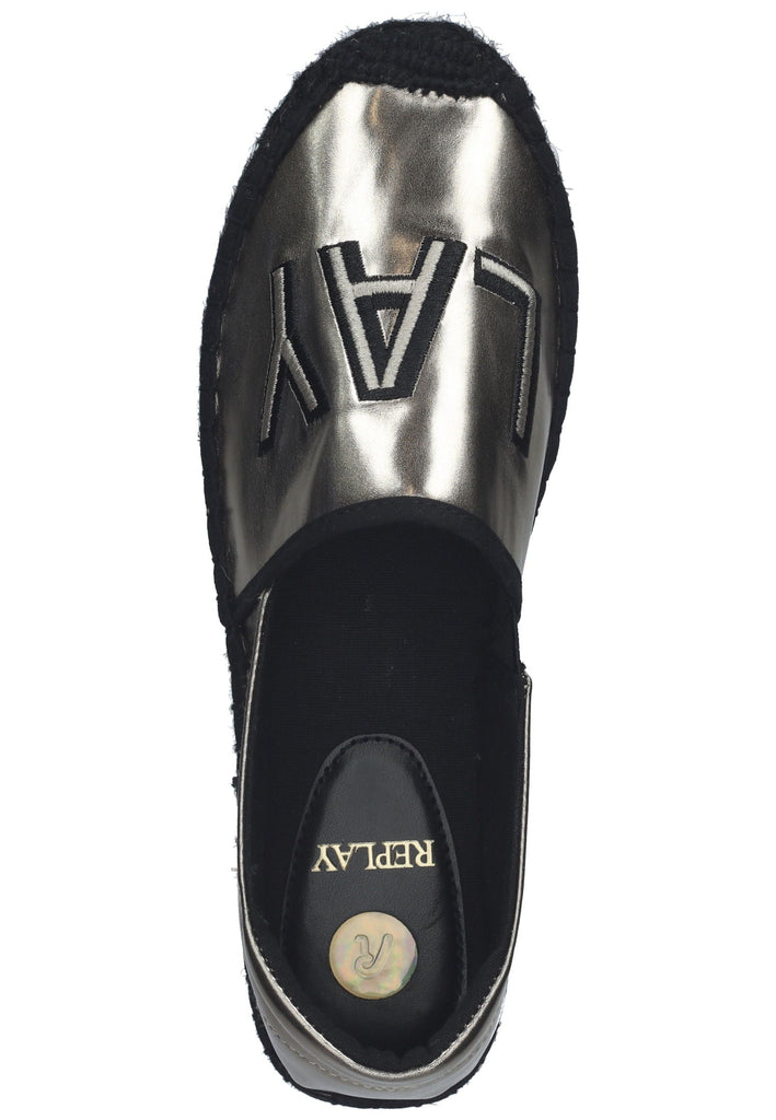 Replay Slipper Lederimitat Pewter
