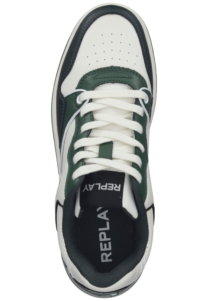 Replay Sneaker Leder Weiß/Grün