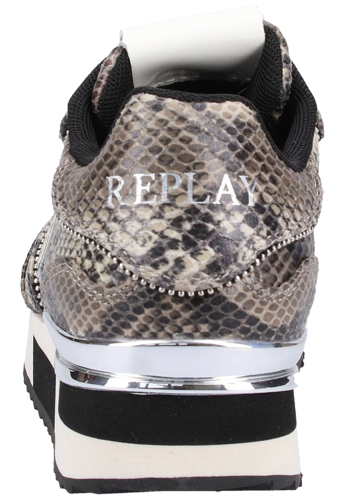 Replay Sneaker Lederimitat Grau/Schwarz