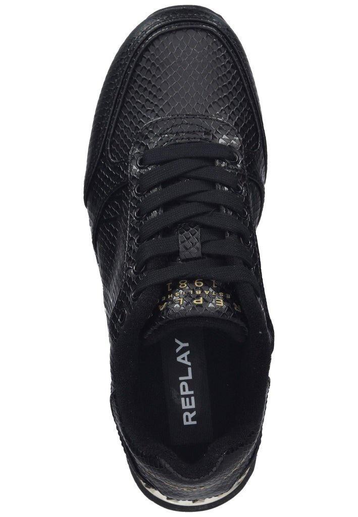 Replay Sneaker Lederimitat Schwarz