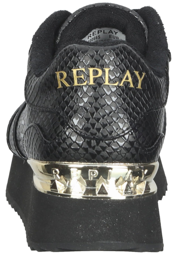 Replay Sneaker Lederimitat Schwarz