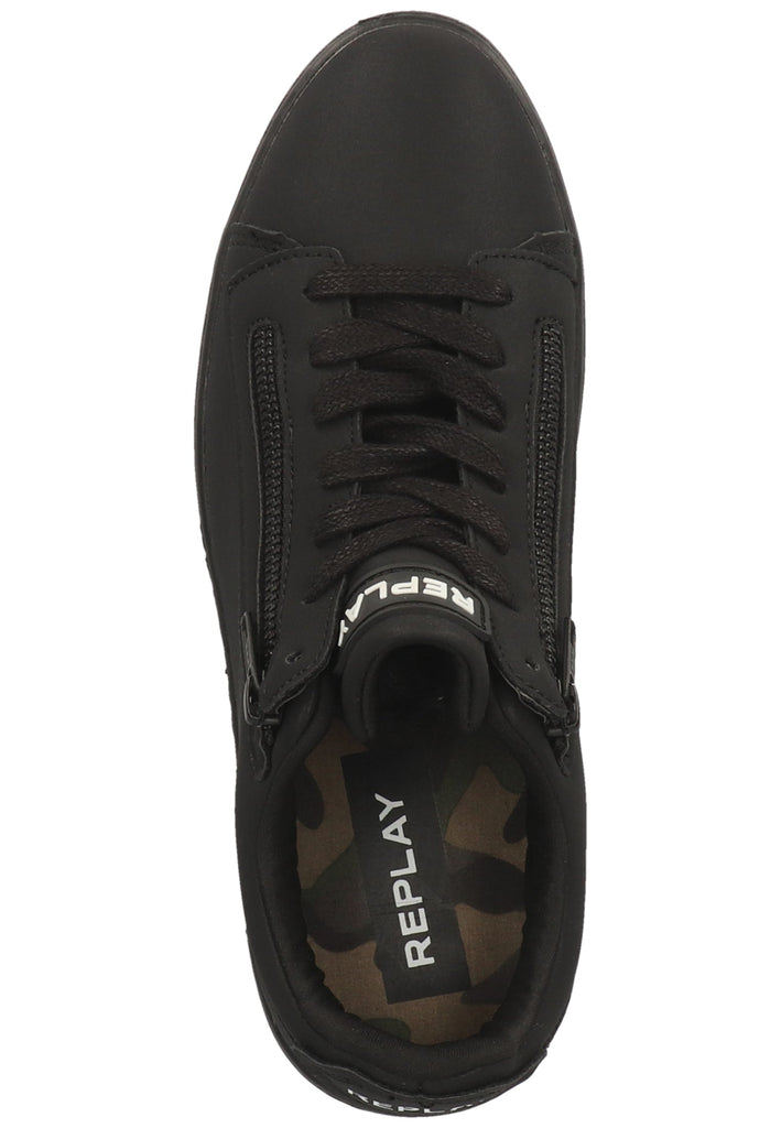 Replay Sneaker Lederimitat Schwarz