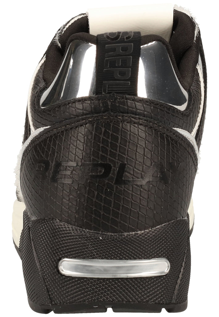 Replay Sneaker Lederimitat Schwarz/Weiß