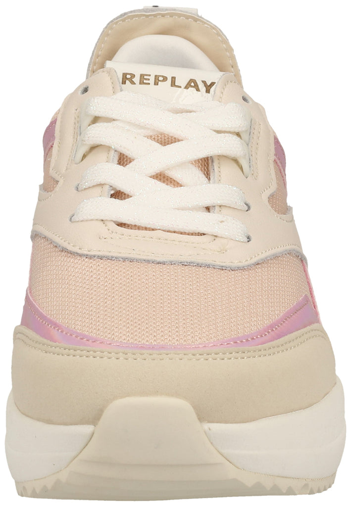 Replay Sneaker Lederimitat/Textil Beige/Pink