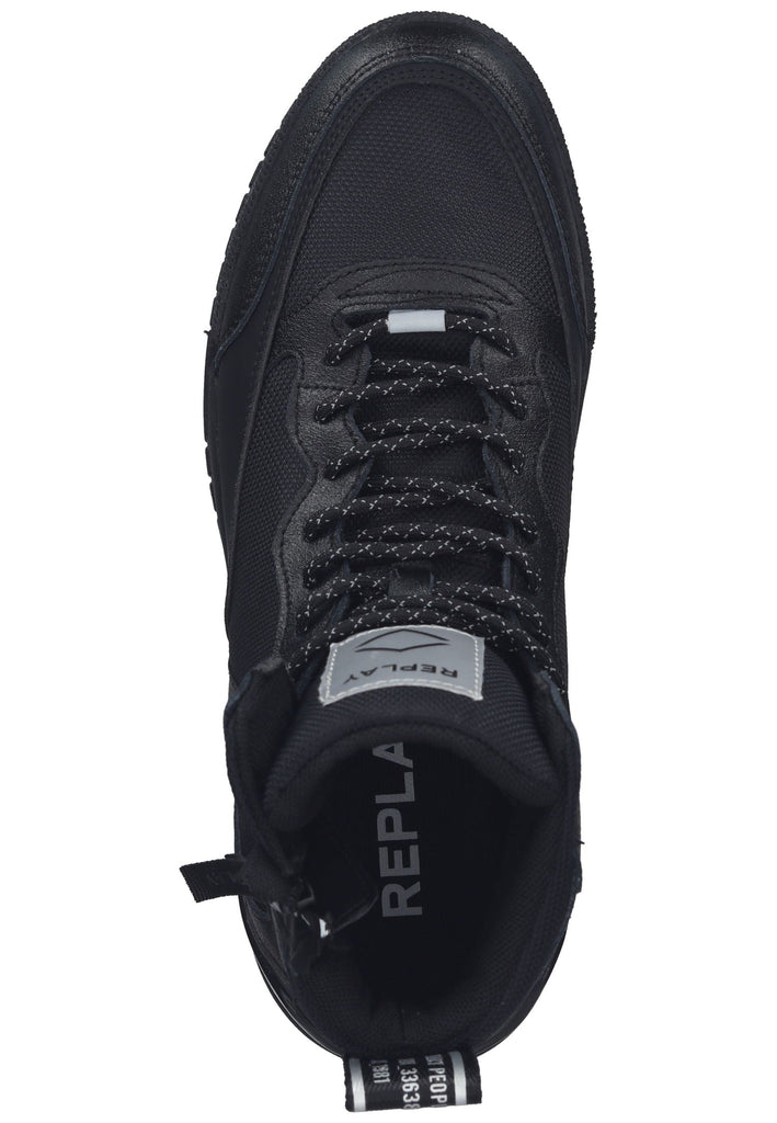 Replay Sneaker Lederimitat/Textil Schwarz