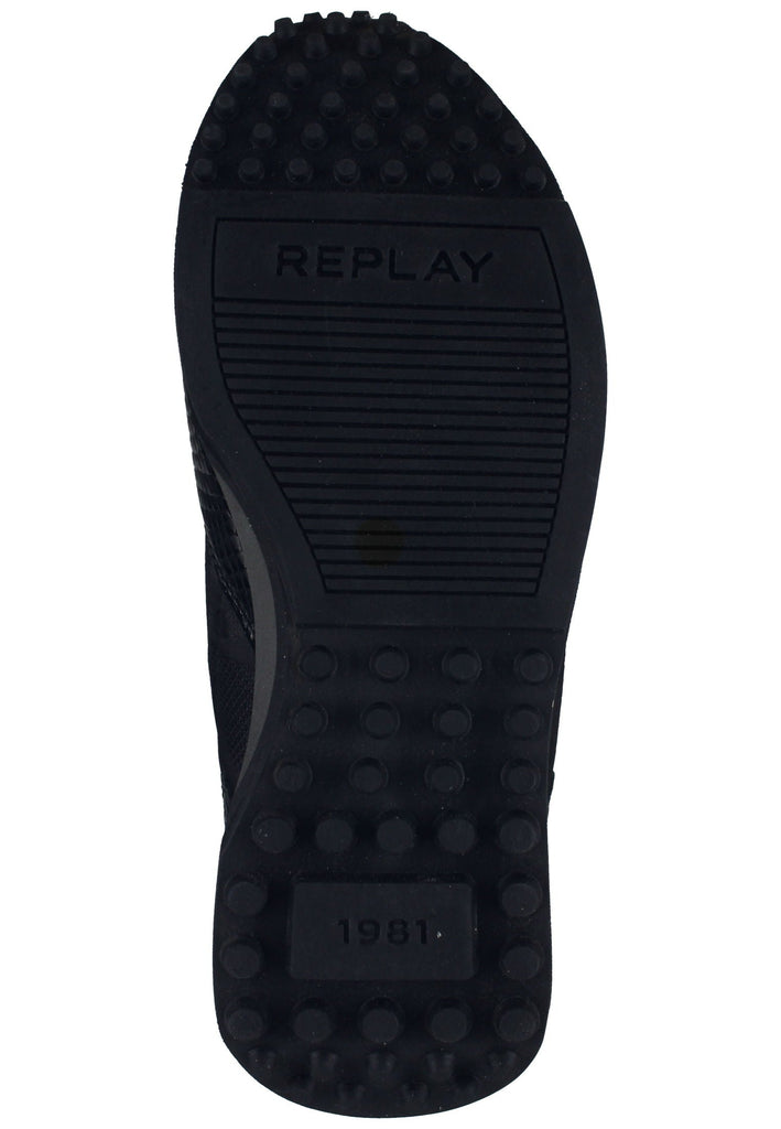 Replay Sneaker Lederimitat/Textil Schwarz