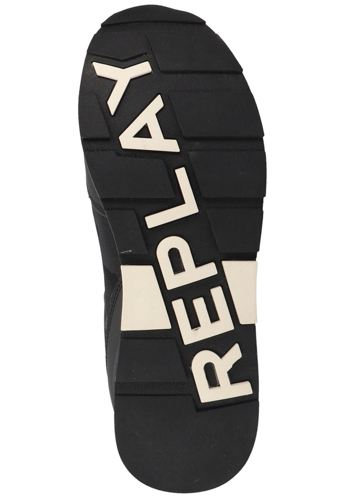 Replay Sneaker Lederimitat/Textil Schwarz