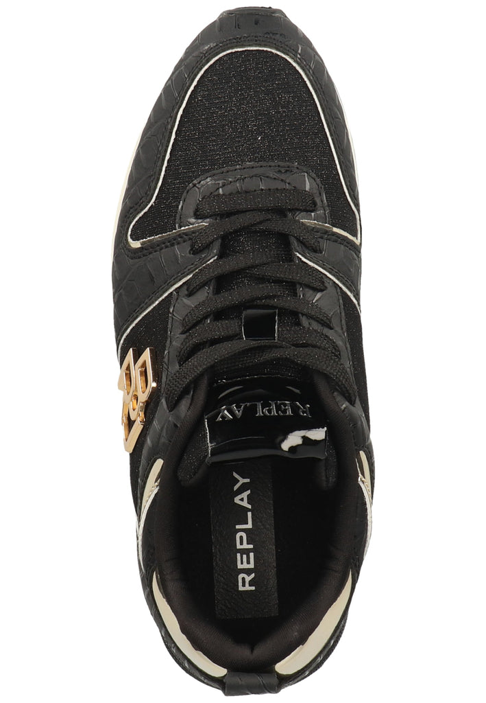 Replay Sneaker Lederimitat/Textil Schwarz