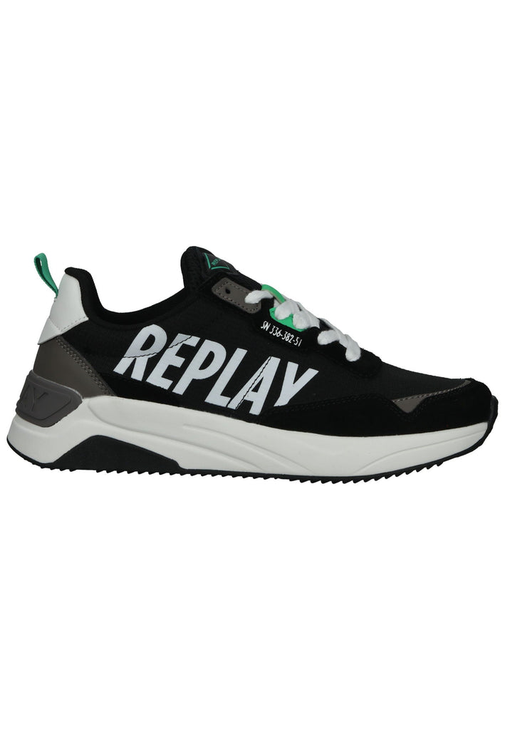 Replay Sneaker Lederimitat/Textil Schwarz/Weiß